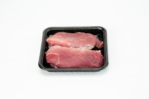 GLD-1616(black)RPET Tray/Disposable fresh supermarket turnover tray