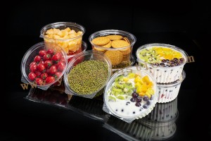 GLD-24FL/GLD-34FL/GLD48FL Single compartment PET plastic Salad Bowls manufacturer/Salad Clamshell Packaging